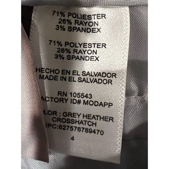 NWT $48 Daisy Fuentes Favorite Pant Heather Gray Dress Slack Pants Women size 4 - Picture 6 of 8